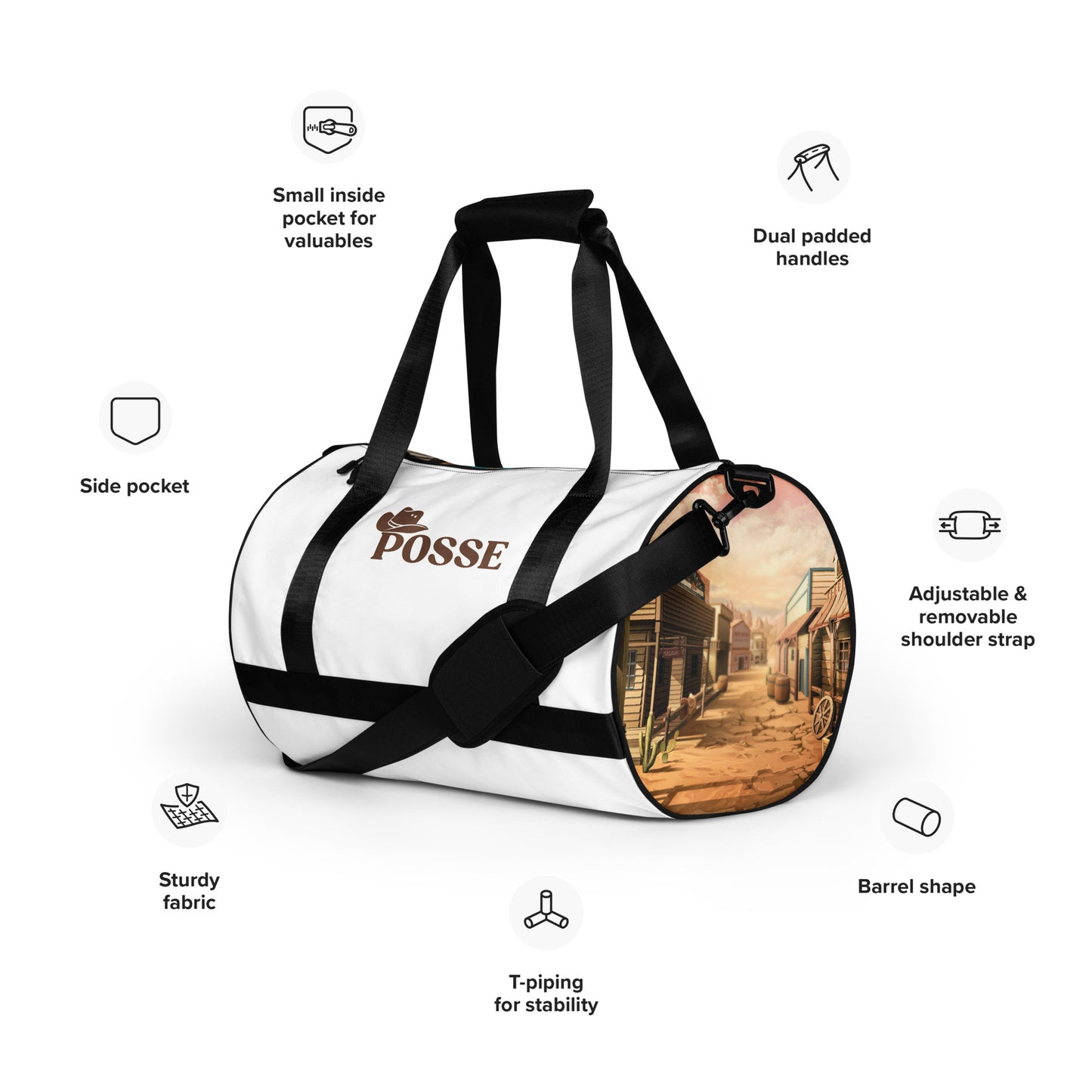 All-over print gym bag
