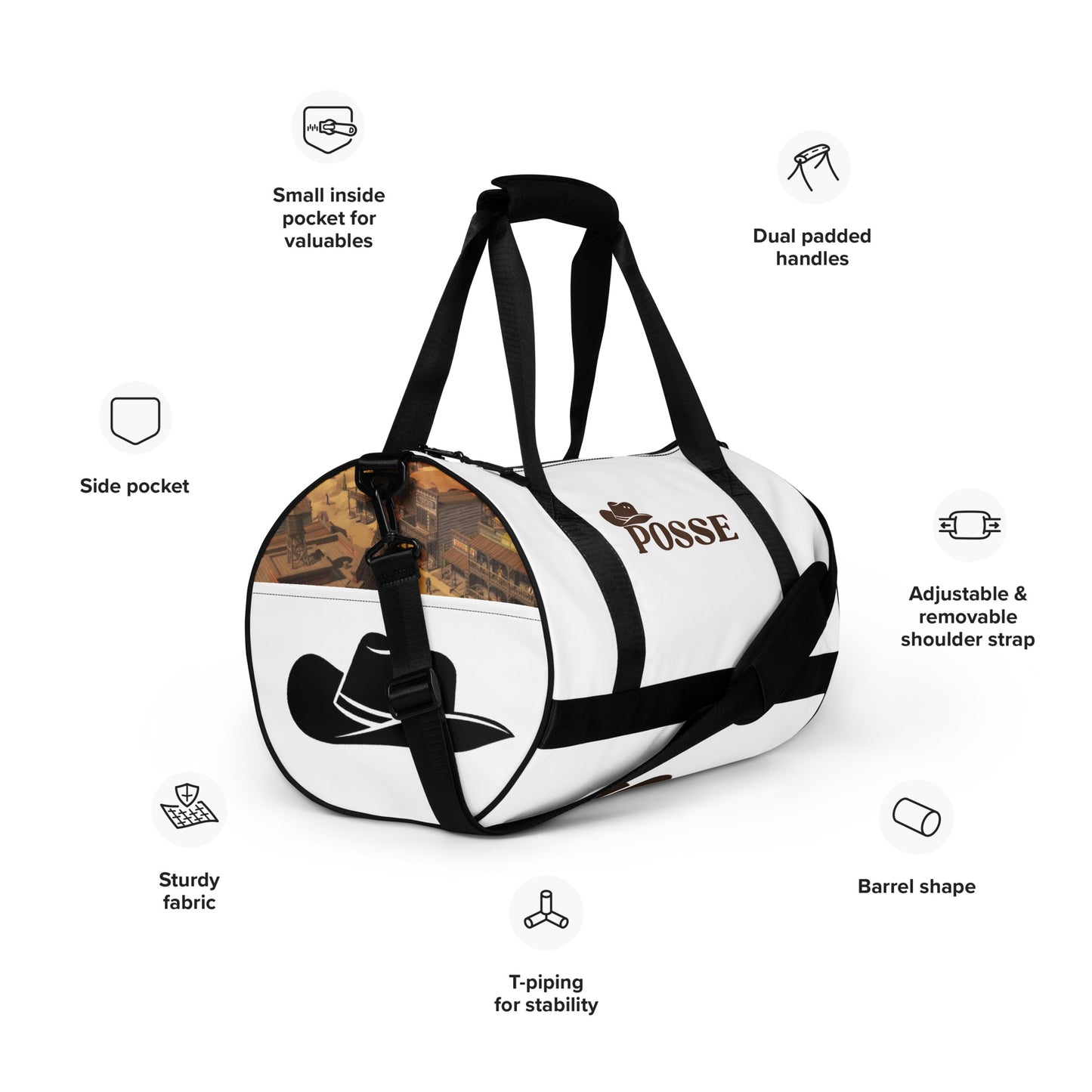 All-over print gym bag