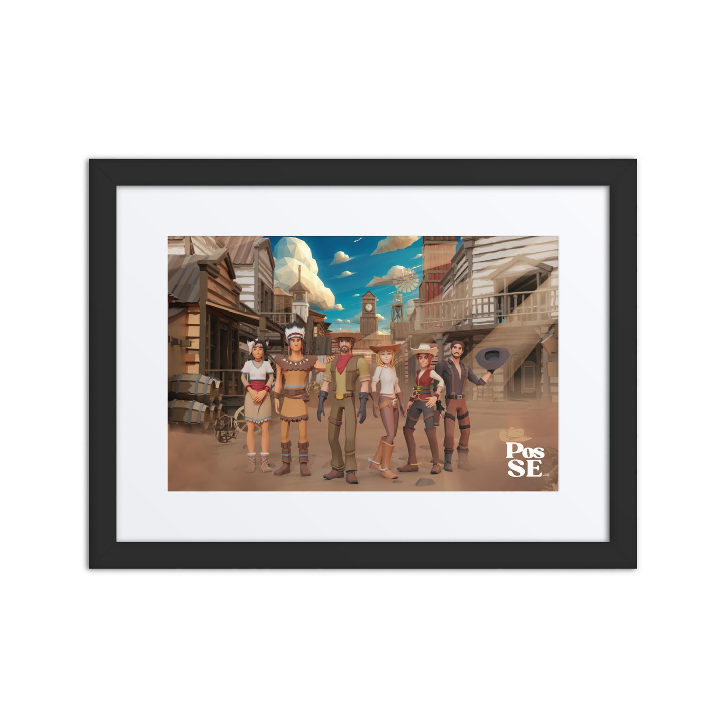 Framed poster