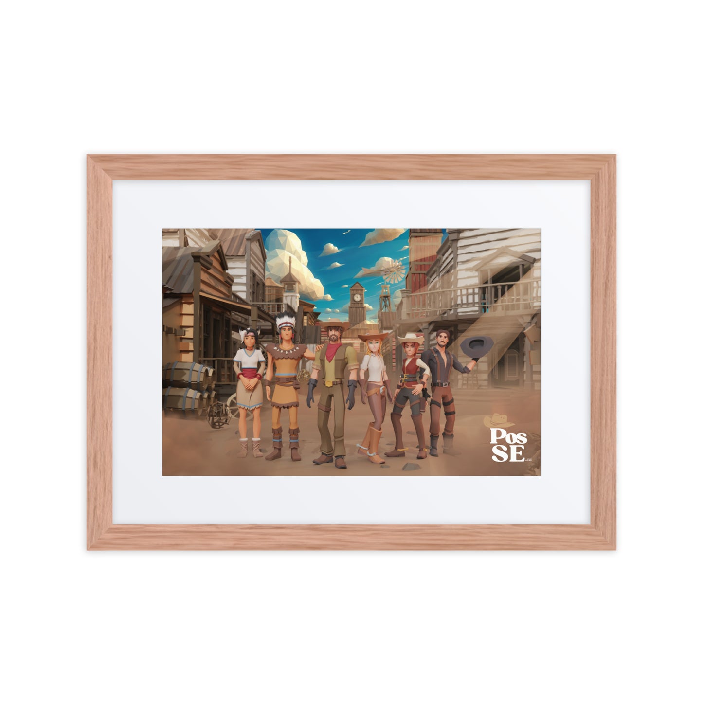 Framed poster