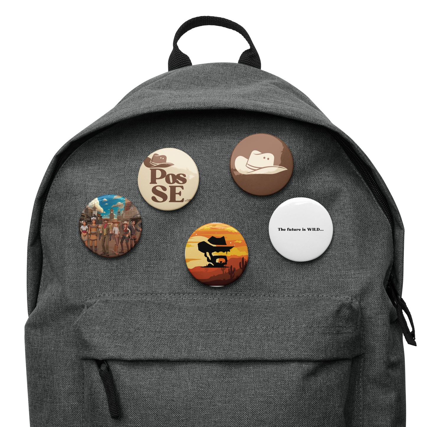 Set of pin buttons